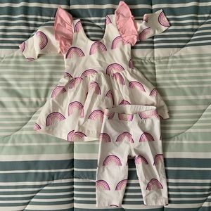 NWT Monica & Andy dress shirt & pants set (size 0-6 top/3-6 bottoms)